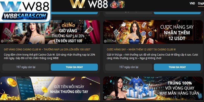 Khuyến Mãi W88 Siêu Hot, Tặng Quà Thả Ga Khi Tham Gia 3 Cách tham gia nhận khuyến mãi W88 cho anh em